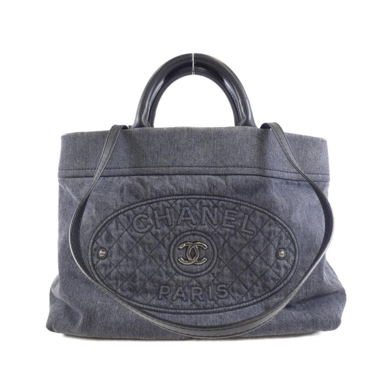 chanel 牛仔布totebag-8