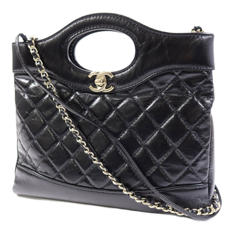 CHANEL 牛皮皮革Chanel 31金扣鏈帶肩背袋-2