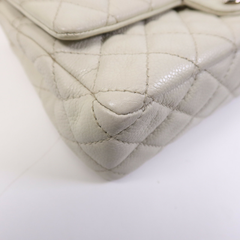 CHANEL 牛皮皮革Chain Shoulder Bag銀扣鏈帶肩背袋-5