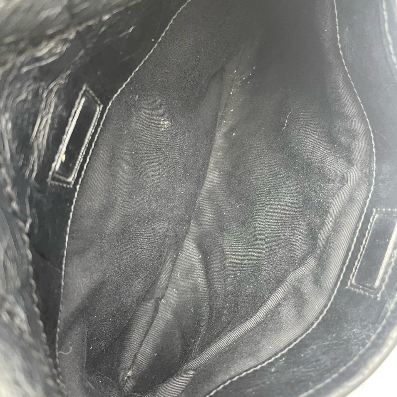 YSL NIKI中號 黑銀油蠟皮 肩背包-25