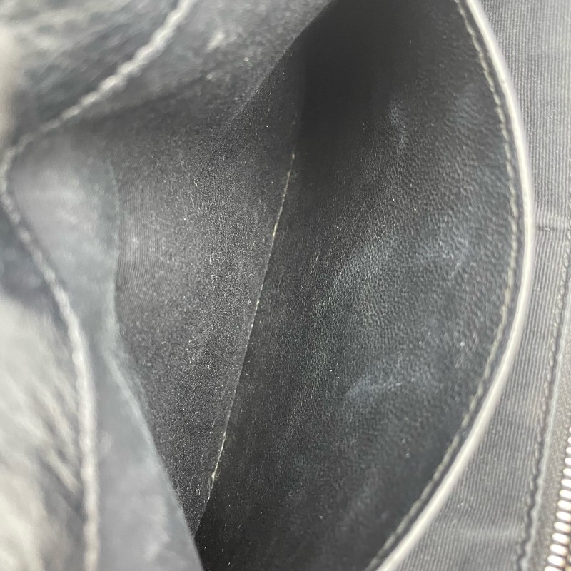 YSL NIKI中號 黑銀油蠟皮 肩背包-27