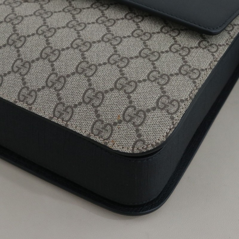 Gucci老花拼黑色 電腦公事包-6