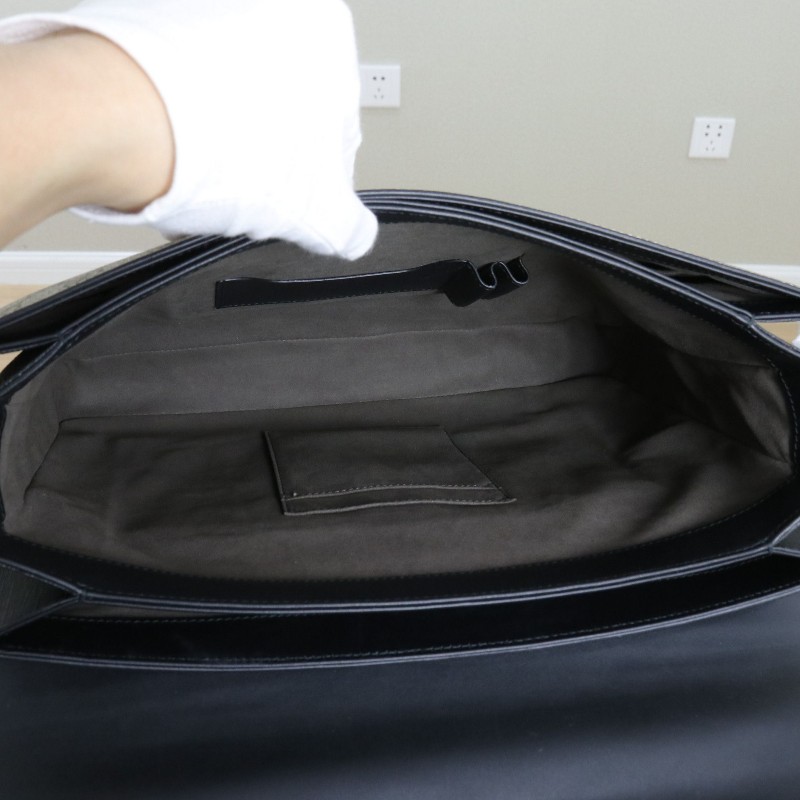 Gucci老花拼黑色 電腦公事包-10