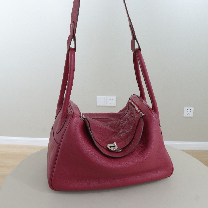 Hermes lindy34 石榴紅銀釦 TC皮-0
