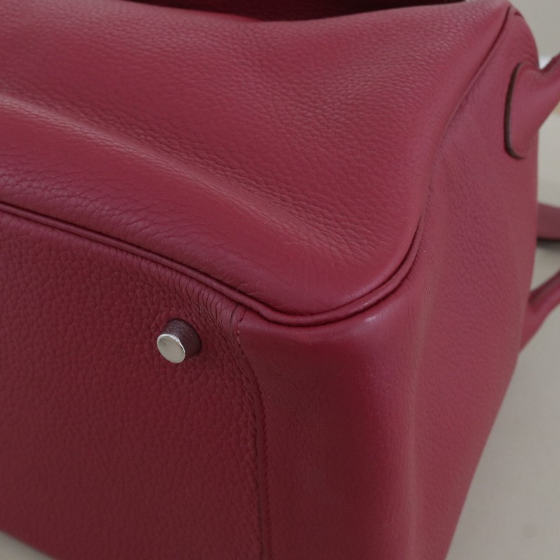 Hermes lindy34 石榴紅銀釦 TC皮-8
