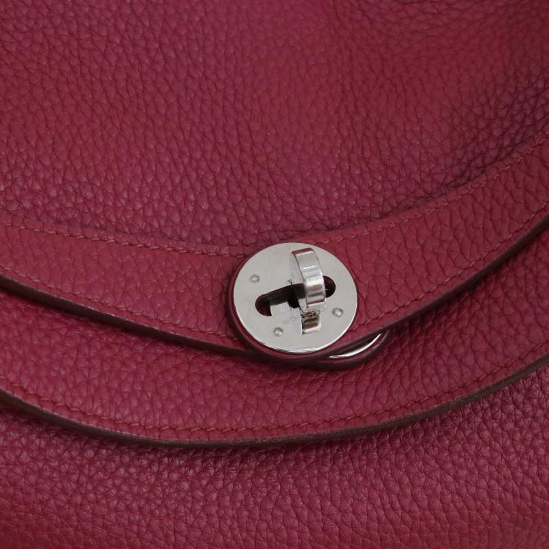 Hermes lindy34 石榴紅銀釦 TC皮-10