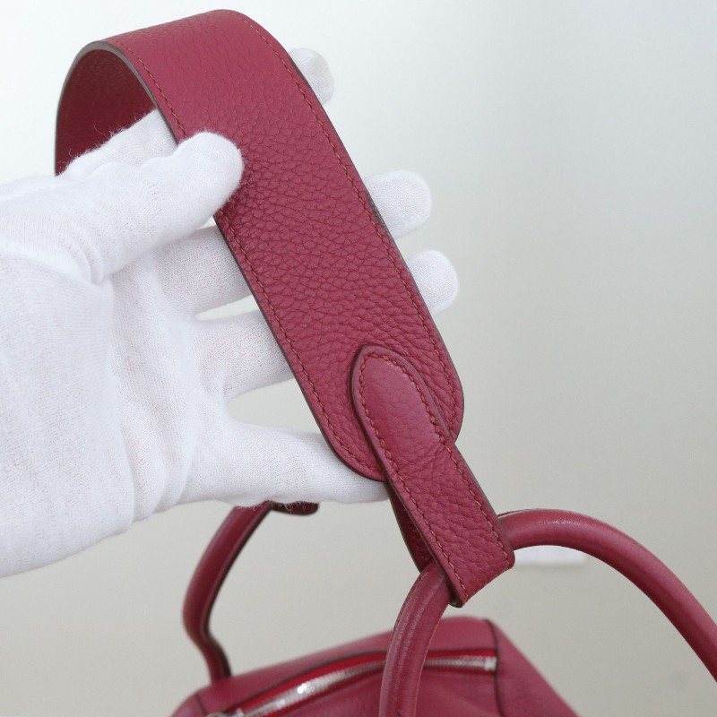 Hermes lindy34 石榴紅銀釦 TC皮-11