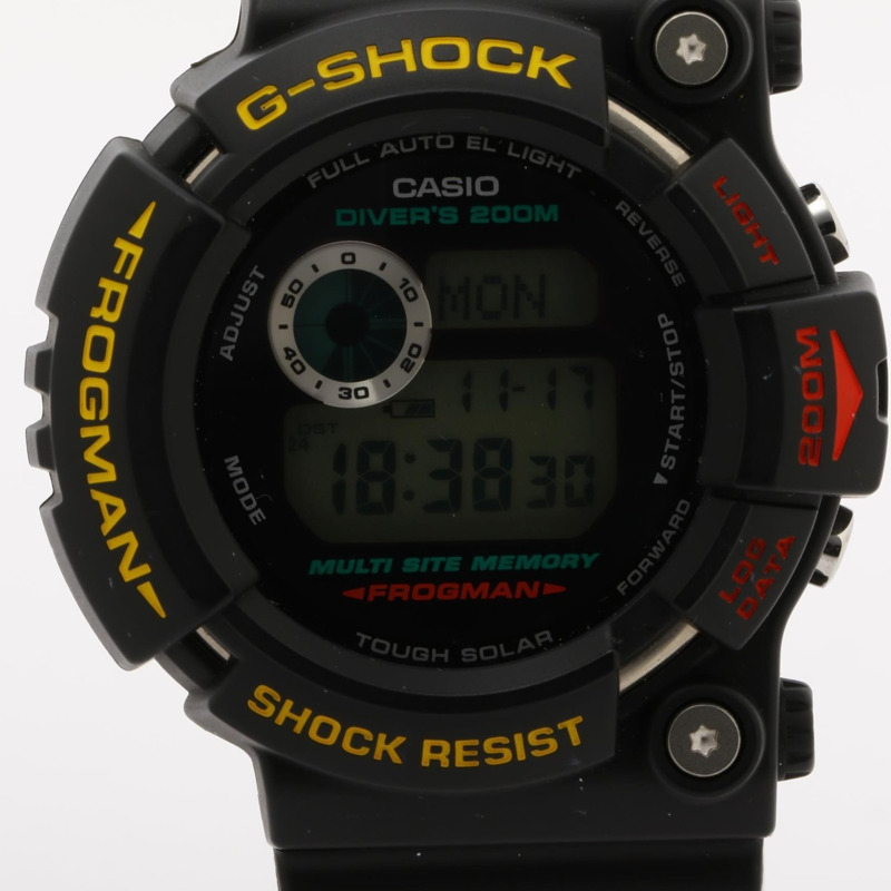 卡西歐 G-SHOCK Frogman GW200Z1JF 男士數位手錶，黑色樹脂/鈦金屬錶殼-0