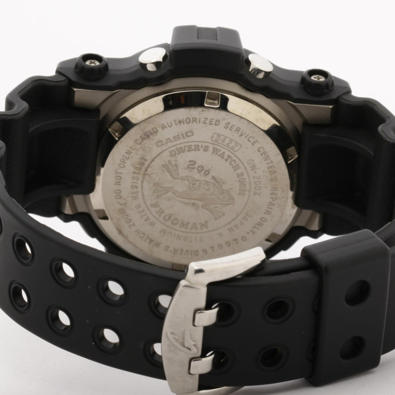 卡西歐 G-SHOCK Frogman GW200Z1JF 男士數位手錶，黑色樹脂/鈦金屬錶殼-4