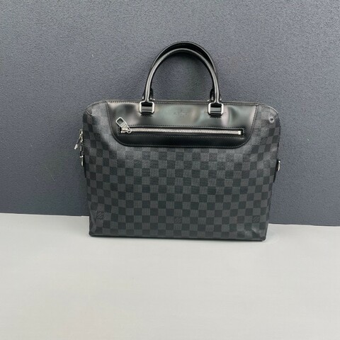 LV路易威登 棋盤格拼皮男士手提包