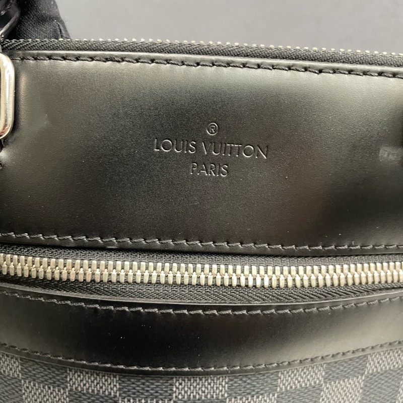 LV路易威登 棋盤格拼皮男士手提包-20