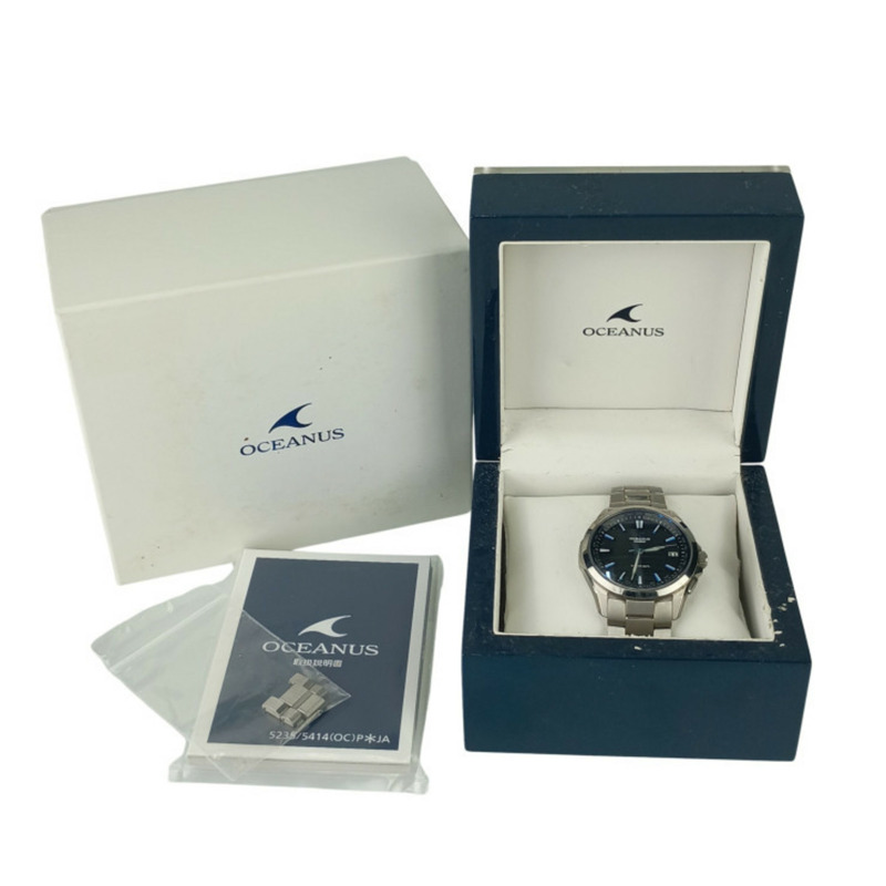 卡西歐 (CASIO) Oceanus OCWS1001AJF 黑色錶盤 TI 男士手錶-9