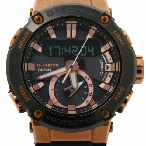 卡西歐 G-SHOCK G-STEEL GSTB200G2AJF 男士手錶，黑色，不鏽鋼，樹脂，碳纖維