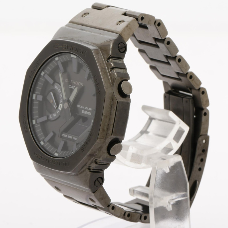 卡西歐 G-SHOCK 全金屬 2100 系列 GMB2100BD1AJF 男士手錶，黑色，不鏽鋼-1