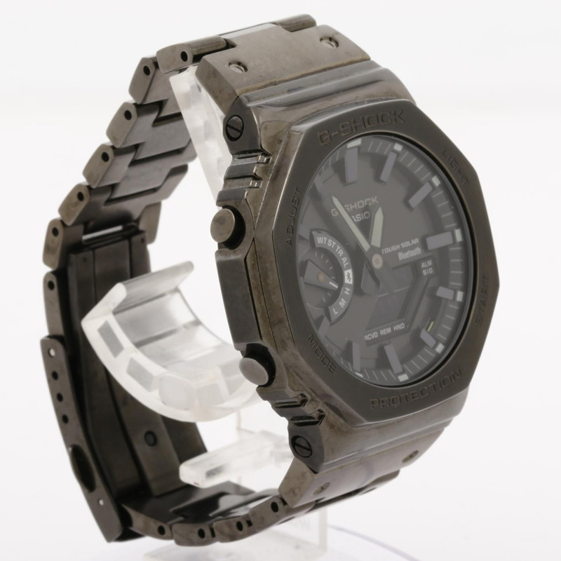 卡西歐 G-SHOCK 全金屬 2100 系列 GMB2100BD1AJF 男士手錶，黑色，不鏽鋼-2