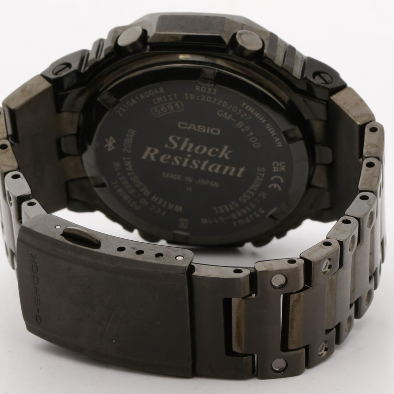 卡西歐 G-SHOCK 全金屬 2100 系列 GMB2100BD1AJF 男士手錶，黑色，不鏽鋼-4