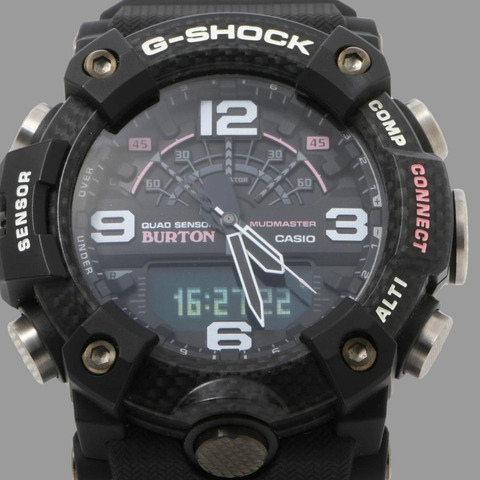 Casio G-SHOCK MASTER OF G LAND MUDMASTER GGB100BTN1AJR 男士腕錶，黑色碳纖維/樹脂錶帶，限量版，Burton 聯名款