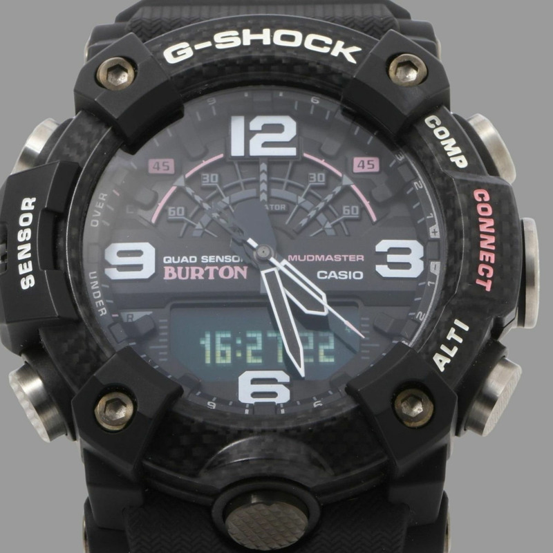 Casio G-SHOCK MASTER OF G LAND MUDMASTER GGB100BTN1AJR 男士腕錶，黑色碳纖維/樹脂錶帶，限量版，Burton 聯名款-0