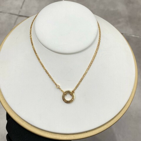 Cartier 雙鑽圓餅項鍊 小圓餅項鍊