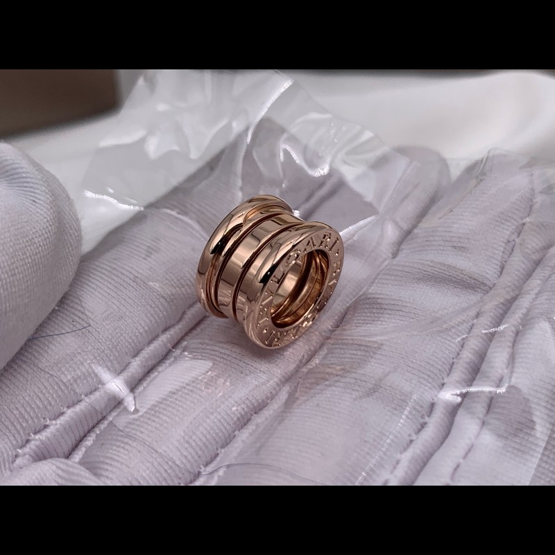 Bvlgari  B.ZERO1 18k玫瑰金經典彈簧項鍊-3