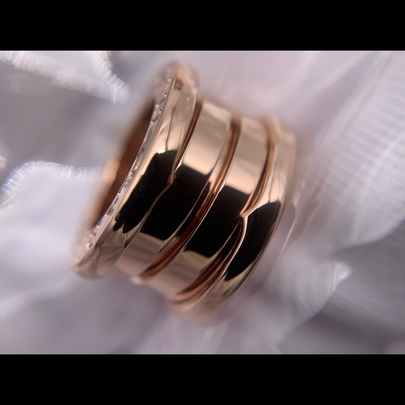 Bvlgari  B.ZERO1 18k玫瑰金經典彈簧項鍊-5