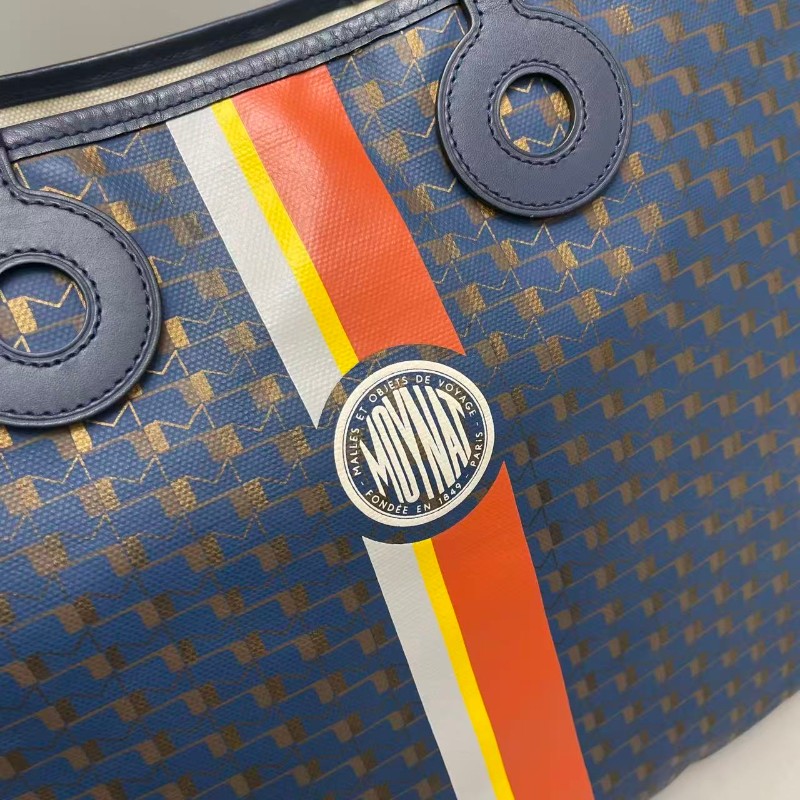 Moynat 藍色全皮印花購物袋-8