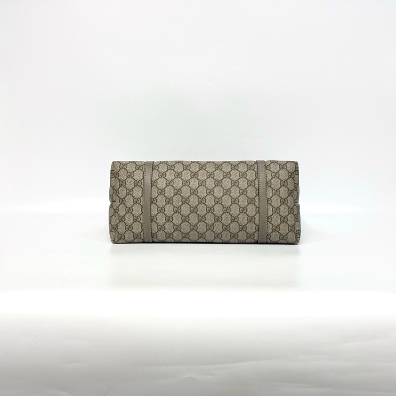 🥨超優惠 GUCCI原花銀釦拼灰牛皮雙肩托特包 197953-6