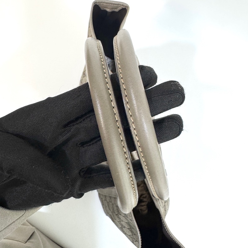 🥨超優惠 GUCCI原花銀釦拼灰牛皮雙肩托特包 197953-23