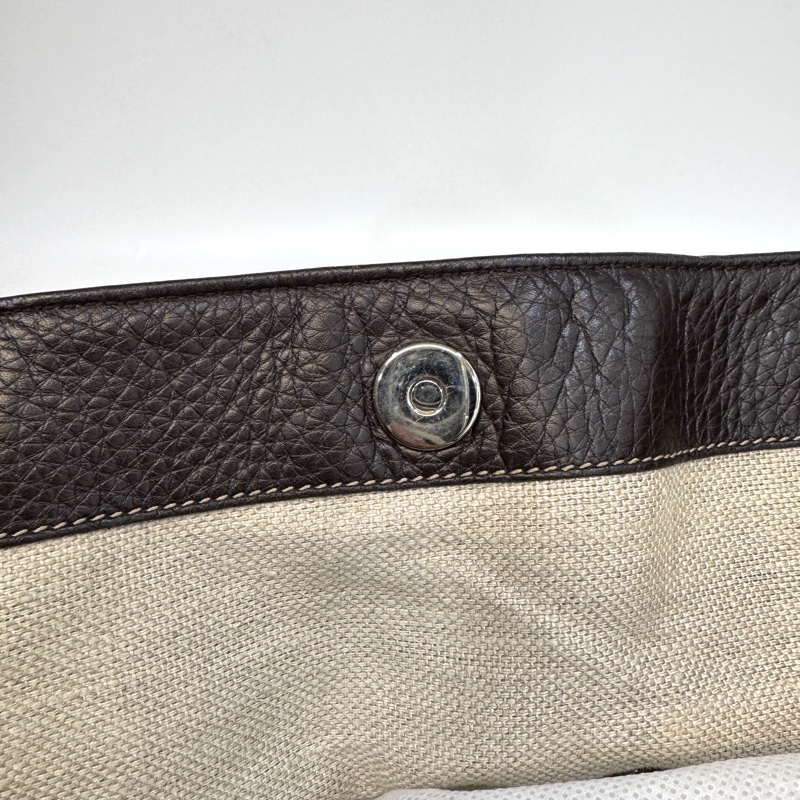 🥨超優惠Gucci緹花布拚棕牛皮GG Icon Bit 托特包229852-25