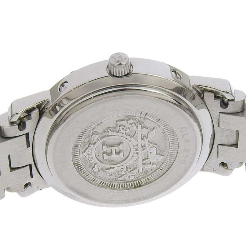 愛馬仕 Clipper Date CL4 210 腕錶，淺藍色錶盤，不鏽鋼石英機芯，電池驅動，錶徑約 24 毫米，近乎全新。-3