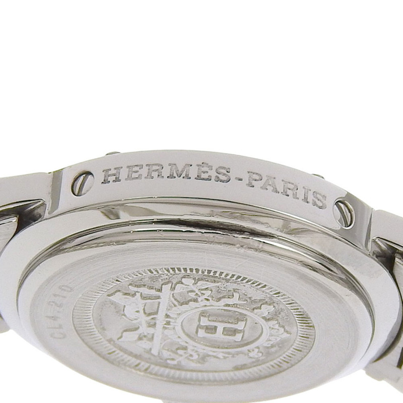 愛馬仕 Clipper Date CL4 210 腕錶，淺藍色錶盤，不鏽鋼石英機芯，電池驅動，錶徑約 24 毫米，近乎全新。-4