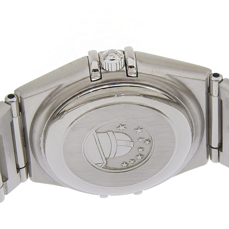 近新歐米茄星座系列日期顯示腕錶 1592 30 00 白色錶盤不鏽鋼自動上鍊 25 毫米女錶-3