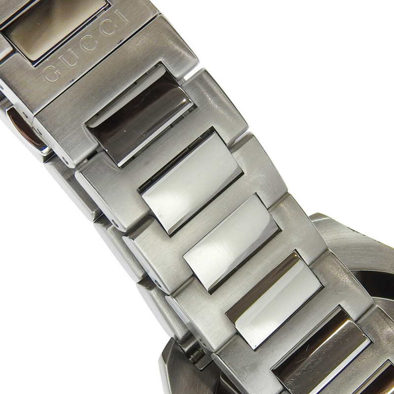 Gucci Date 100米防水 YA142201 142 2 黑色錶盤不鏽鋼石英錶（含電池），43毫米 男士-6