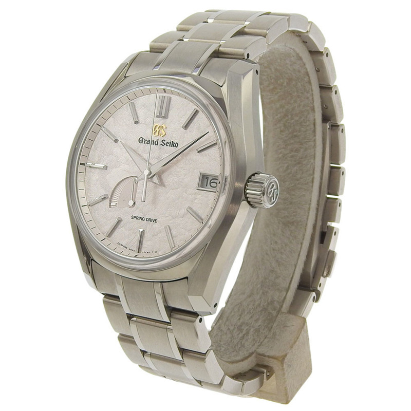 近乎全新的 Grand Seiko SEIKO 9R65 0DG0 SBGA443 手錶，配有花筏錶盤和灰粉色錶盤。-1