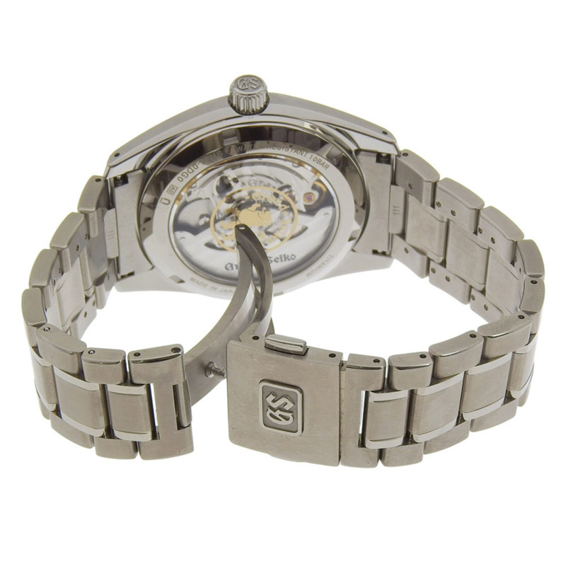 近乎全新的 Grand Seiko SEIKO 9R65 0DG0 SBGA443 手錶，配有花筏錶盤和灰粉色錶盤。-2