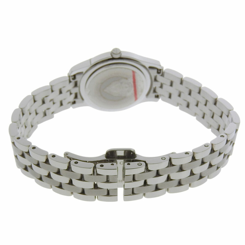 Gucci Date 5500L 銀色錶盤不鏽鋼石英腕錶，27毫米，女錶-2