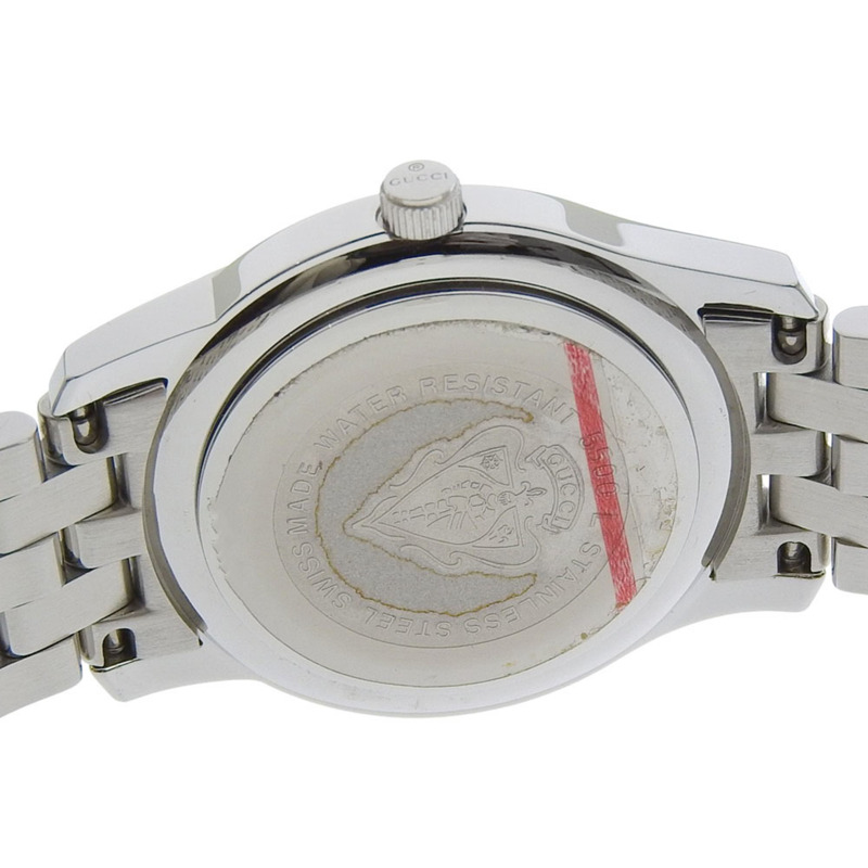 Gucci Date 5500L 銀色錶盤不鏽鋼石英腕錶，27毫米，女錶-3