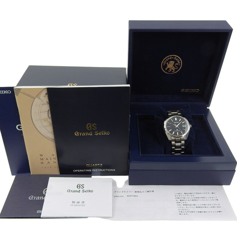 近全新 Grand Seiko Heritage 系列日期顯示腕錶 9F82 0AA0 SBGV007 黑色錶盤不鏽鋼石英男士腕錶-7