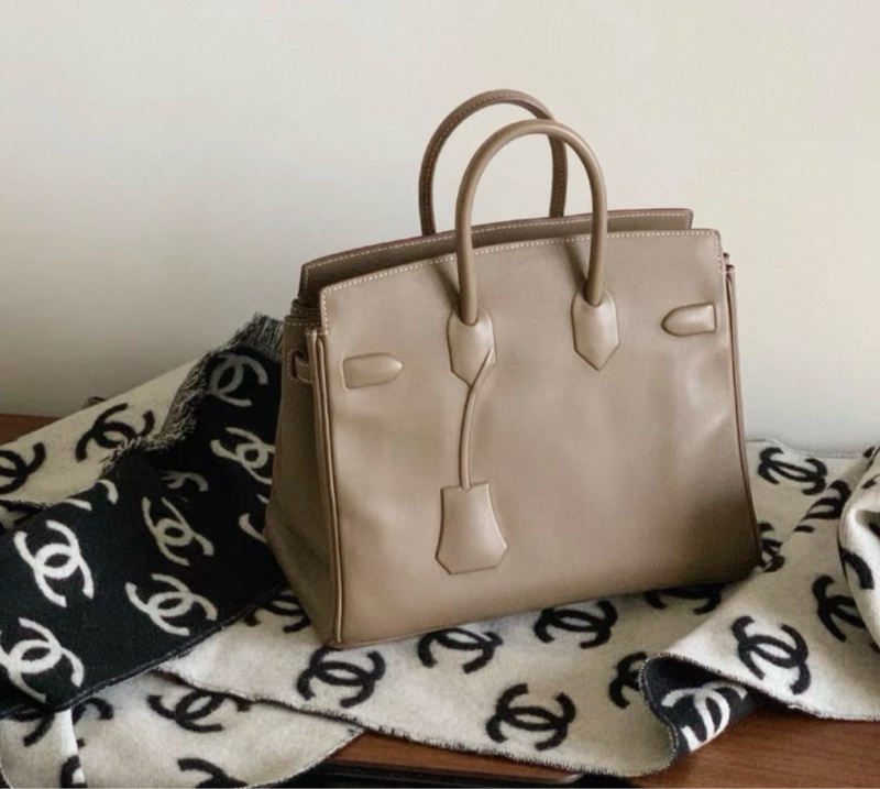 全套🩷 未使用 愛馬仕Hermes Birkin Shadow25 大象灰 Swift皮 Z刻-2