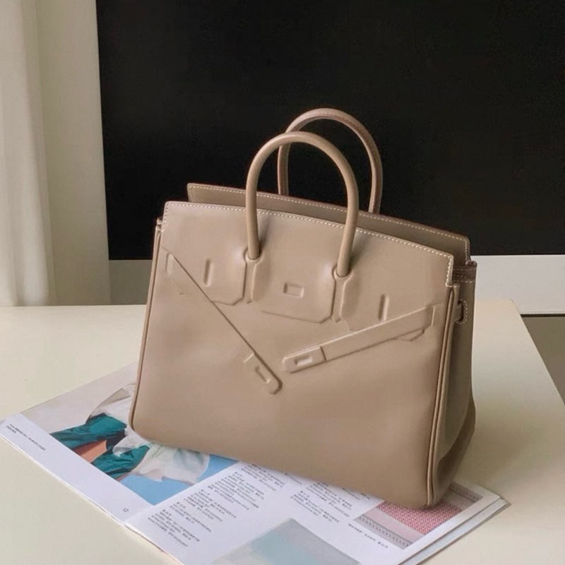 全套🩷 未使用 愛馬仕Hermes Birkin Shadow25 大象灰 Swift皮 Z刻-3