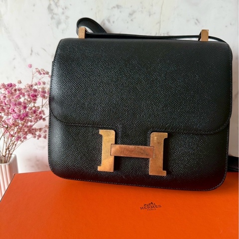 Hermes constance 24 黑色金釦