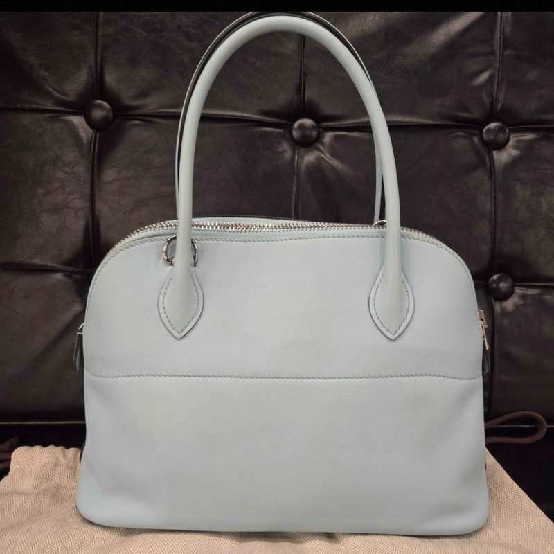 有購証🩷 愛馬仕 Bolide27 馬卡龍藍 銀扣 A刻 鎖具齊全 有塵袋 小票-1