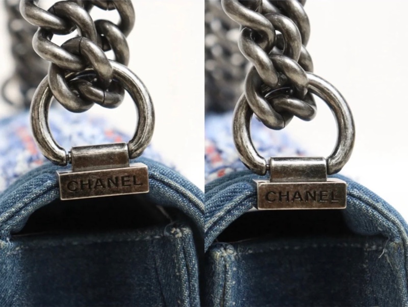 「JL精品代購」9新 Chanel 香奈兒 藍色毛呢 boy包-5