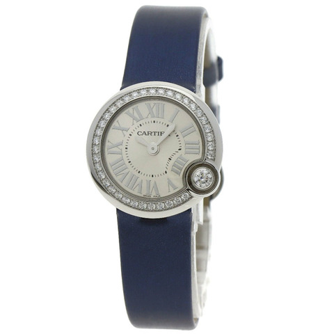 卡地亞 W4BL0002 Ballon Blanc 26毫米精鋼/皮革女士腕錶