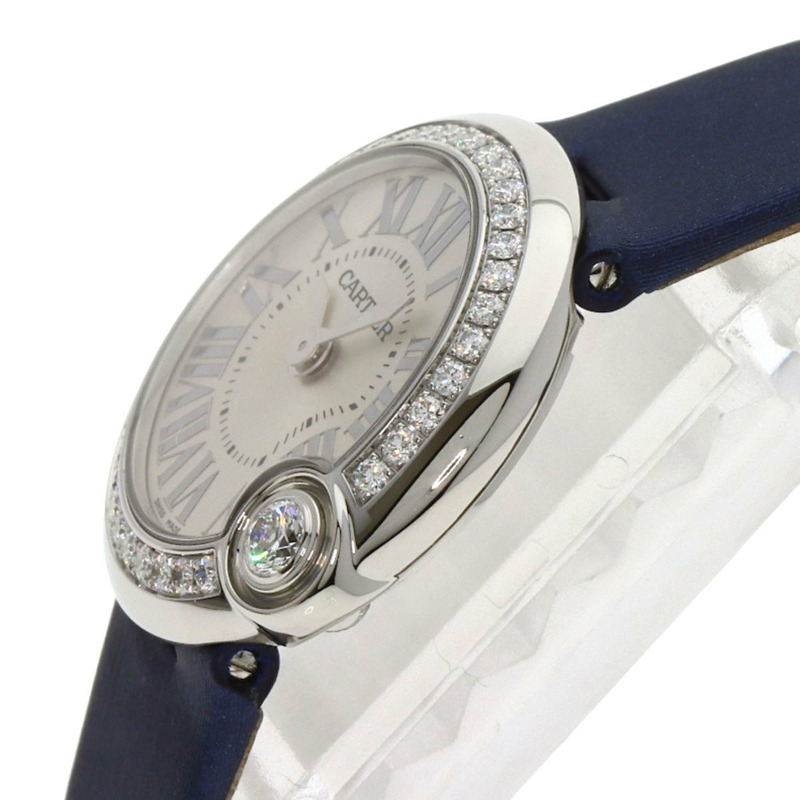 卡地亞 W4BL0002 Ballon Blanc 26毫米精鋼/皮革女士腕錶-4