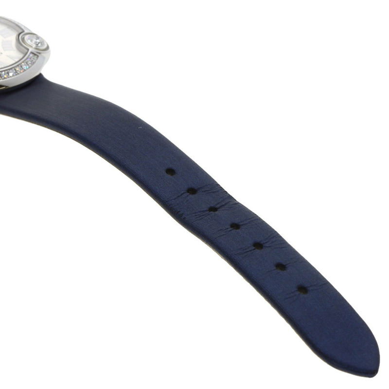 卡地亞 W4BL0002 Ballon Blanc 26毫米精鋼/皮革女士腕錶-10