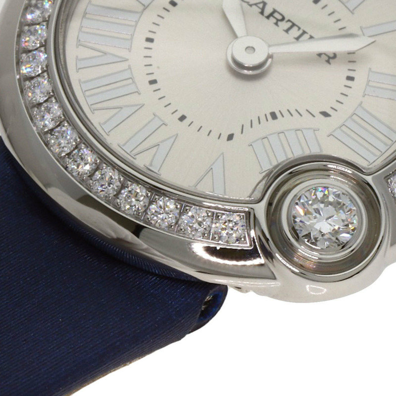 卡地亞 W4BL0002 Ballon Blanc 26毫米精鋼/皮革女士腕錶-16