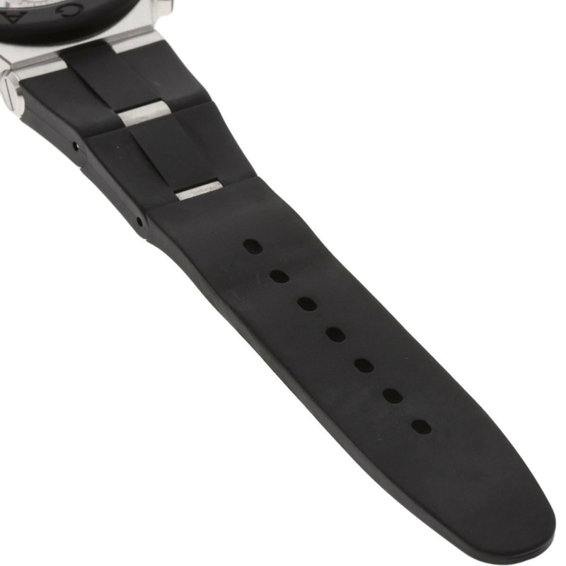 寶格麗 DG42SVCH Diagono 男士計時腕錶，精鋼錶殼搭配橡膠錶帶-9