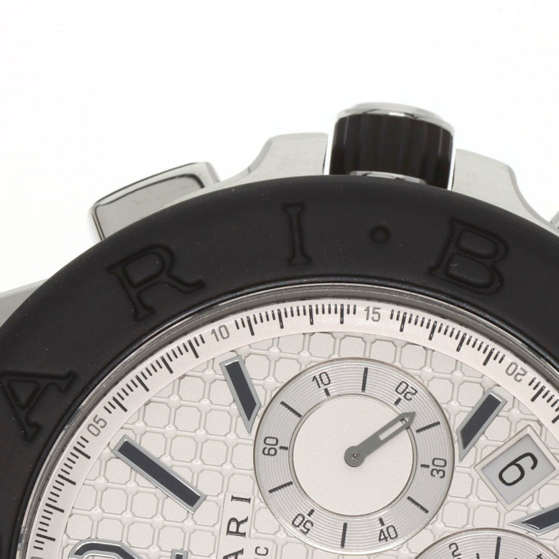 寶格麗 DG42SVCH Diagono 男士計時腕錶，精鋼錶殼搭配橡膠錶帶-27