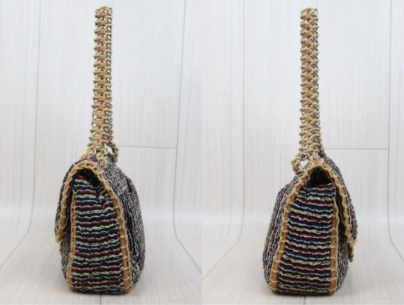 「JL精品代購」98新 Chanel 香奈兒 麻繩 編織cf-3